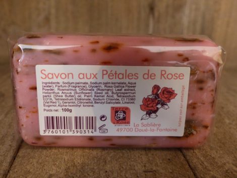 Savon aux pétales de rose  (100g)