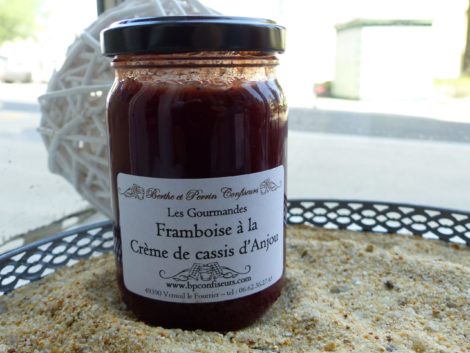 Confiture Framboise à la Crème de cassis d'Anjou (230gr)