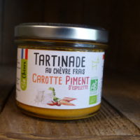 Tartinade au chèvre frais carottes & piment d'Espelette (90gr)