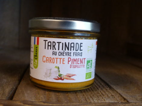 Tartinade au chèvre frais carottes & piment d'Espelette (90gr)