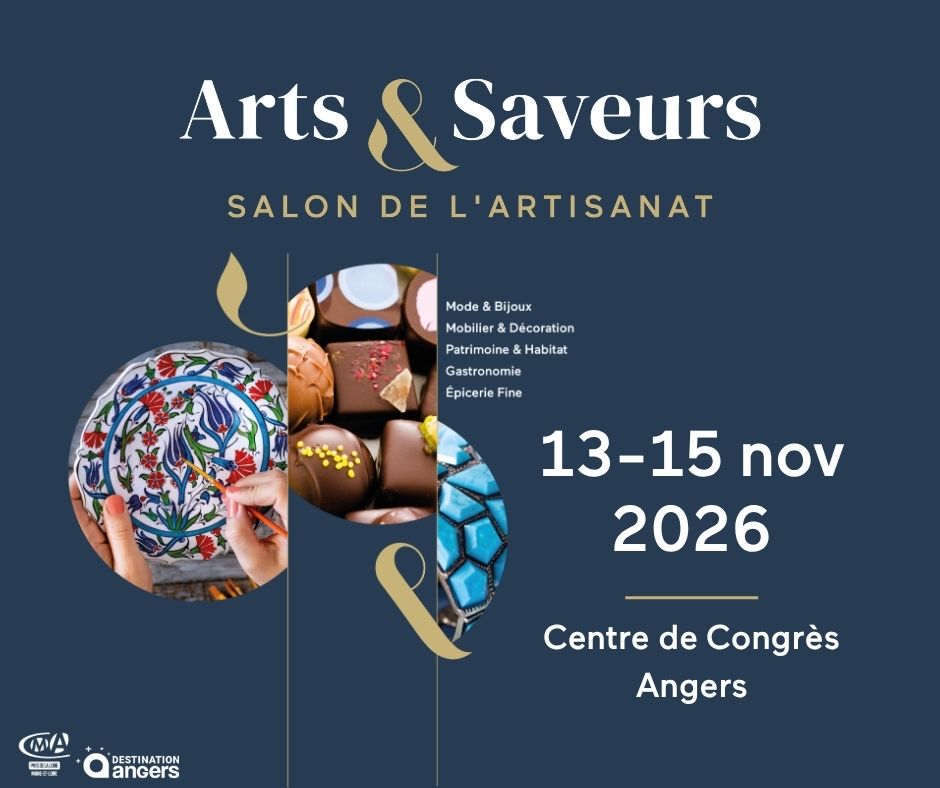 Affiche du Salon Arts et Saveurs d'Angers du 13 au 15 novembre 2026